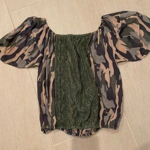 Lace Camouflage Top